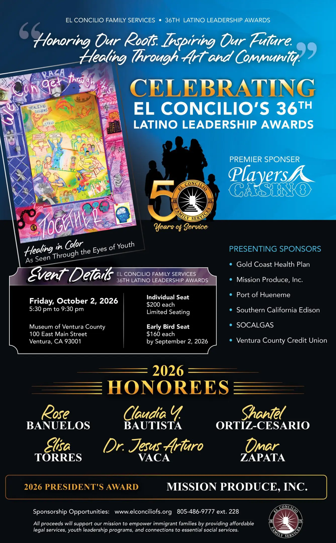 El Concilio 36th Latino Leadership Awards poster
